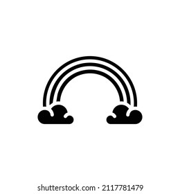 Rainbow Filled Icon Vector Illustration