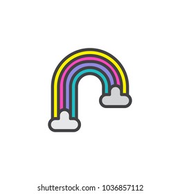 Rainbow filled outline icon, line vector sign, linear colorful pictogram isolated on white. Symbol, logo illustration. 