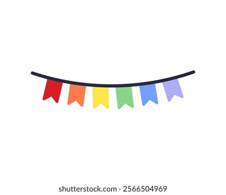 Rainbow flag banner. Lgbt, diversity, pride month concepts. Flat decorative vector design isolated illustration.