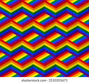 rainbow flag box pattern. vector illustration