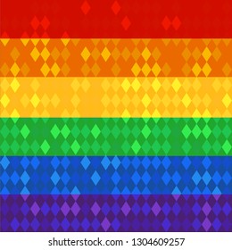 Rainbow flag. Gay pride symbol. LGBT community symbol. Design element for banner or leaflet.