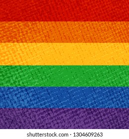 Rainbow flag. Gay pride symbol. LGBT community symbol. Design element for banner or leaflet.