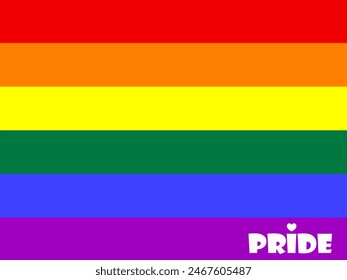 Rainbow Flag with Hearts in Month of Proud Pride for LGBTQ+ 
Symbolizes equality for love of same-sex couples and stands for the right of equality for gays, lesbians, transgender, and all homosexuals.