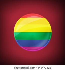 Rainbow flag lbgt badge, momorial lbgt rainbow badge, vector illustration