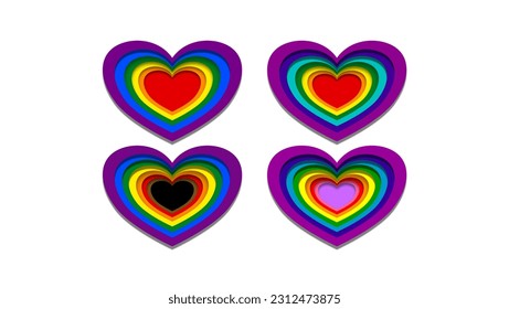 Rainbow flag (LGBT), high quality vector