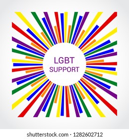 Rainbow Flag LGBT Multicolored This is a logo or emblem.
