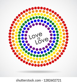 Rainbow Flag LGBT Multicolored This is a logo or emblem.