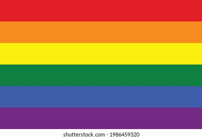 Bandera arcoiris. Concepto de orgullo LGBT. Ilustración vectorial