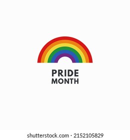 Rainbow flag. LGBT symbol. Pride month design concept. Vector illustration