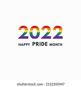 Bandera arcoiris. Símbolo LGBT. Concepto de diseño del mes del orgullo 2022. Ilustración del vector