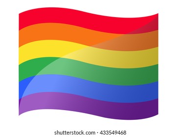rainbow flag LGBT symbol vector EPS10 