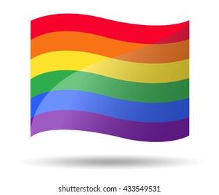 rainbow flag LGBT symbol vector EPS10 