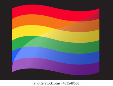 rainbow flag LGBT symbol vector EPS10 