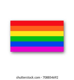 Rainbow flag  lgbt  symbol vector  pride homosexual icon 