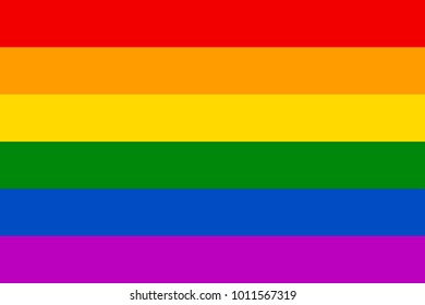 Rainbow flag movement lgbt, flat icon. Symbol of sexual minorities, gays and lesbians. Vector illustration of a colorful canvas