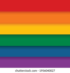 Rainbow flag movement lgbt, flat icon. Symbol of sexual minorities, gays and lesbians. vector illustration 