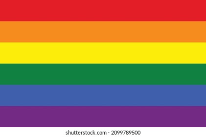 Una bandera arco iris es una bandera multicolor que consiste en los colores del arco iris como vector EPS.
