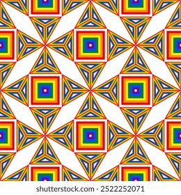 rainbow flag pattern ceramic tile. geometric background. vector illustration