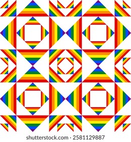 rainbow flag pattern. colorful geometric background for decoration. vector illustration