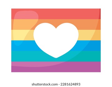 bandera arco iris icono del día de orgullo