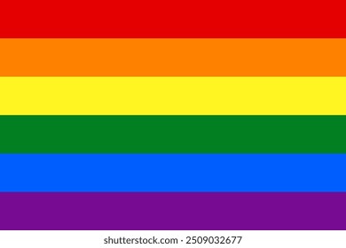 RAINBOW Flag. Pride Flag. LGBTQ+. Pride Parade. Multicolored LGBTQIA linear flag