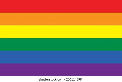 Rainbow Flag pride LGBTQ red orange yellow green blue purple 