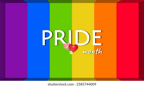 Rainbow flag and Pride Month event