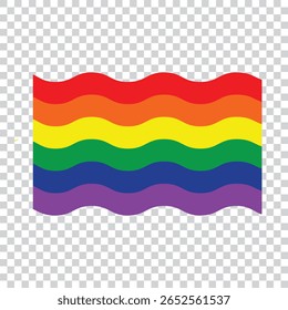 Símbolo do Orgulho da Bandeira do Arco-íris da Comunidade LGBTQ,
