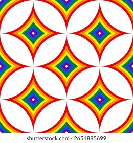 bandeira arco-íris padrão sem emenda. fundo geométrico para decoração. ilustração vetorial