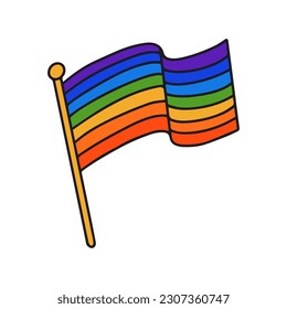 Regenbogenflagge, Symbol des LGBTQ-Stolzes auf Vektorgrafik