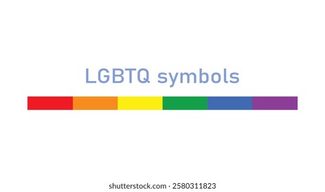 Rainbow flag symbol. Vector illustration for design.Pride Rainbow Flag or Lgbt flag