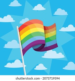 the rainbow flag that is the symbol of the lgbt