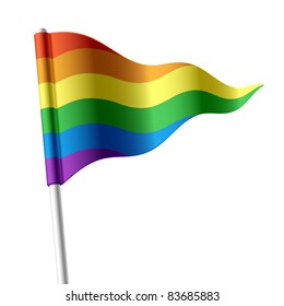 Rainbow flag. Vector.