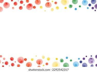 Rainbow  flag watercolor background.LGBT  Pride month texture concept. vector