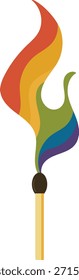 Rainbow Flame of Hope and Diversity	