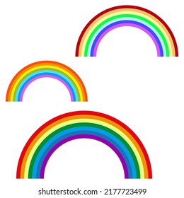 Rainbow Flat. Colorful background. Vector illustration. Stock image.