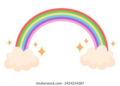 Rainbow Flat Decor Sticker Design