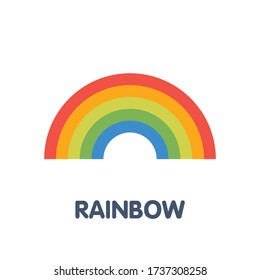 Rainbow flat icon design style illustration on white background eps.10