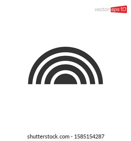 Rainbow Flat Icon Design Vector