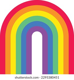 Rainbow flat icon, LGBTQ+ symbol. Modern vector illustration.