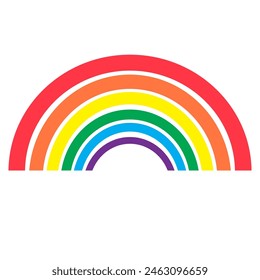 Símbolo de icono plano de arco iris