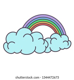 Rainbow flat illustration on white