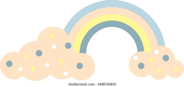Rainbow flat illustration on white