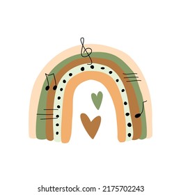 Rainbow. Flat style. Vector illustration 