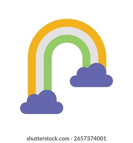 arco-íris ícone de vetor plano arquivos Eps 10