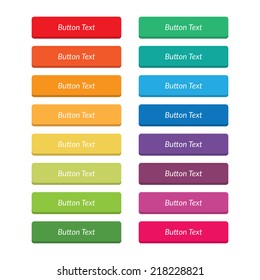 Rainbow Flat Web Buttons