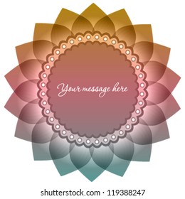 Rainbow flower background. Vector illustration.