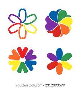 Rainbow flower in bloom for decoration. 