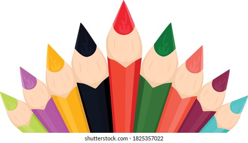 Rainbow Flower by colored pencils