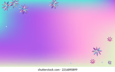 Regenbogen-Blauer Hintergrund. Helle Inflreszenz Textur. Grafikfarbmuster Blue and Pink Hibiscus Holiday Card.